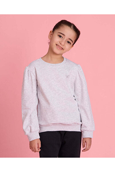 REDTAG Girls Lilac & Grey Mélange Sweatshirt Pack Of 2