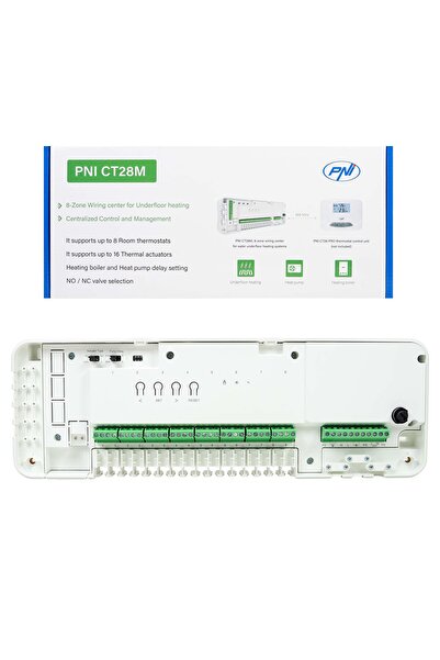 PNI Modul de control CT28M cu 8 zone, pentru electrovane, actuatoare termice ...