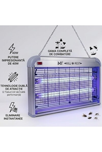 Infiniteea Lampă UV anti-insecte, Aparat electric anti-țânțari, 40W, Profesio...