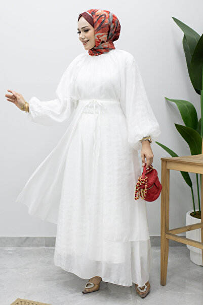 Tesettür Dünyası Lavin Seyyar Skirt Suit Tsd260242 White