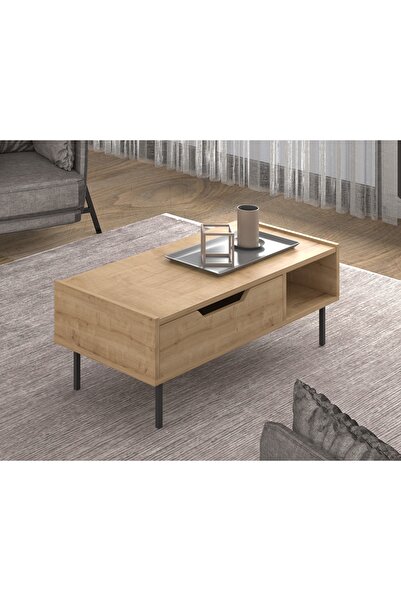 MERT SERT MOBİLYA İmroz Orta Sehpa 90cm x 45cm Metal Ayaklı