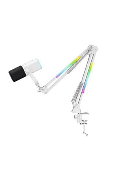 Havit Gamenote GK71 Pro RGB 24-Bit 192kHz Stantlı Yayıncı Mikrofonu - Beyaz