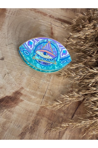 Mevohome Göz model otantik motifli 8 cm kemik mandal toka