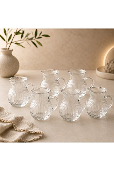 Kitchen Line KeyfiAla Isıya Dayanıklı Borosilikat Cam Çay Bardağı– Şeffaf Kul...