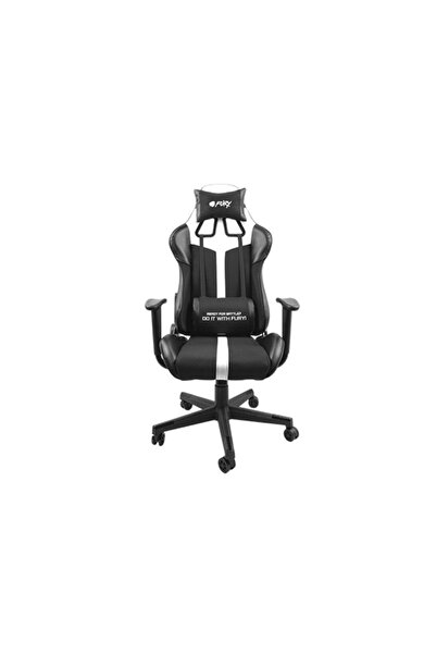FURY Scaun de gaming Avenger XL, Alb, 150 kg, 180 °   Înclinare, Cotiere 4D