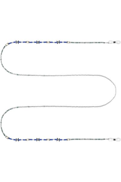 MINZA Wave Women's Eyewear Chain, Beaded Eyewear Chain, with Czech Beads & Pe...