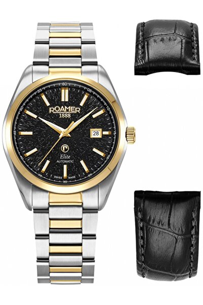 Roamer Set bărbați 970983 47 85 20 — auriu, clasic, curea suplimentară
