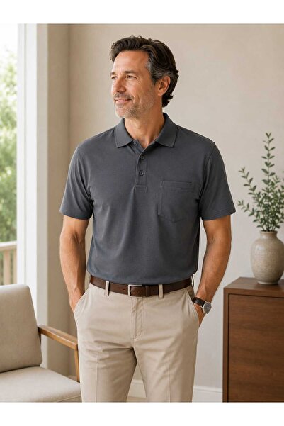 Ünal Giyim Collared, Pocketed, Regular and Large Size, Lycra, Compact Combed ...