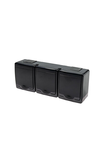 PAWBOL BETA1,3x2P+Z,IP44, soclu ermetic negru, schuko D.3715SCGGG/1