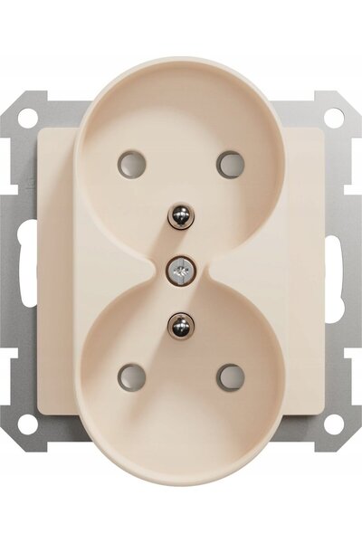 Schneider Electric Priză 2x2P+PE cu orificii pentru sistem de montaj pe peret...