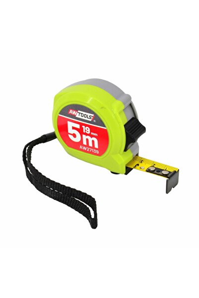 AwTools Ruletă de măsurat compactă 5m x 19mm ABS cu 2 opriri