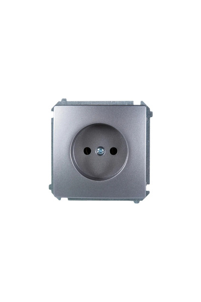 Kontakt-Simon Priză simplă Simon Basic fără împământare 16A inox (BMG1.01/21)