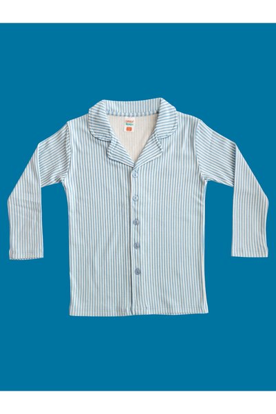 Çamaşır Bahçesi Long Sleeve Patterned Buttoned Children's Pajama Set # Printed Children's Pajama Set # Striped Patterned Pajamas # Buttoned Pajama Set # Laundry Room