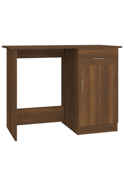 vidaxl Birou, stejar maro, 100x50x76 cm, lemn prelucrat