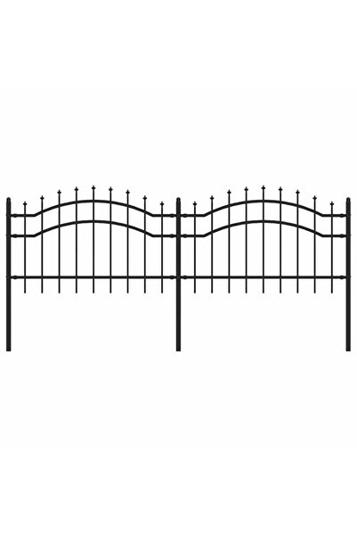vidaxl Gard de grădină Woerden cu vârf ascuțit, Negru, 240 x 125 cm, Oțel