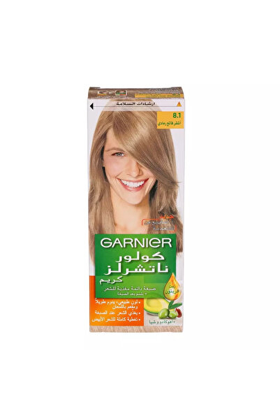 Garnier كولور ناتشورالز كريم صبغة شعر دائمة مغذية - 8.1 أشقر رمادي فاتح