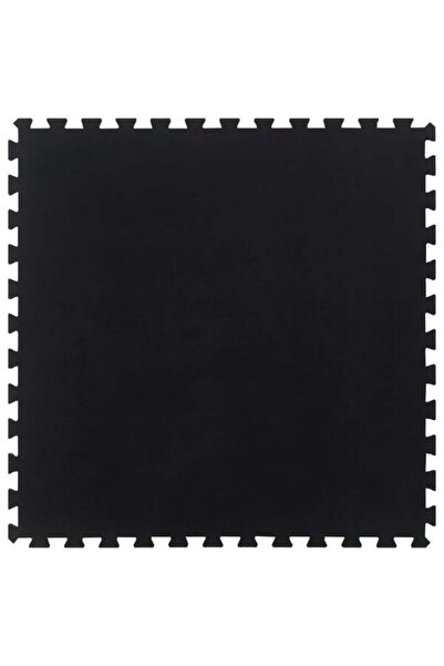 vidaxl Placă de cauciuc pentru pardoseală, neagră, 12 mm, 100 x 100 cm