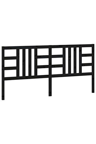vidaxl Tăblie de pat, negru, 206x4x100 cm, lemn masiv de pin