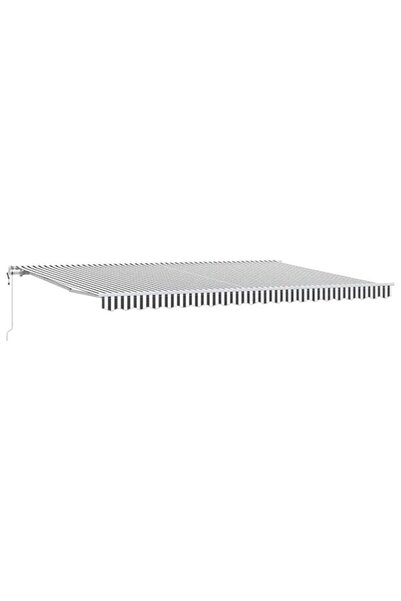 vidaxl Copertină retractabilă automată, Antracit/Alb, 500 x 300 cm