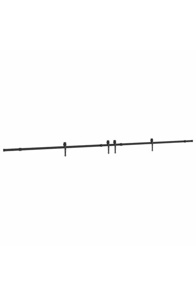 vidaxl Set feronerie ușă glisantă, negru, 427 cm, oțel
