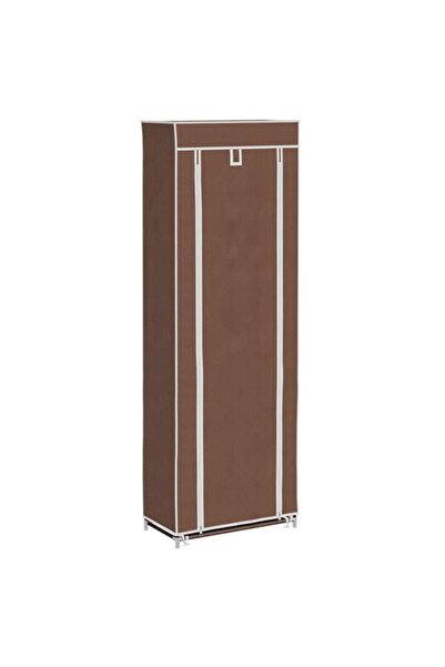 vidaxl Dulap pentru încălțăminte din material textil cu capac, maro, 57 x 29 ...