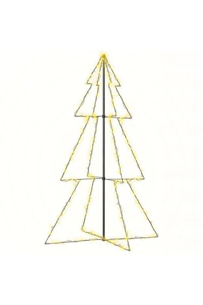 vidaxl Brad de Crăciun conic 240 LED-uri, 118 x 180 cm, Pentru interior și ex...