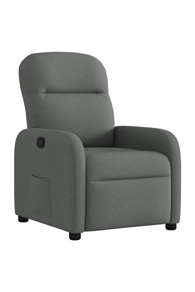 vidaxl Fotoliu rabatabil, gri închis, material textil