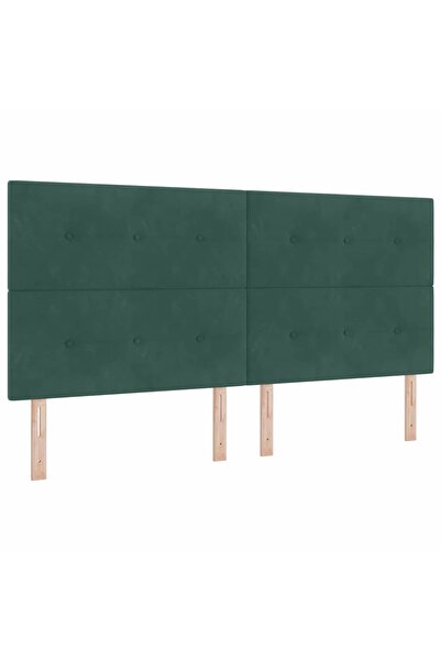 vidaxl Tăblie cap Verde închis 200 cm Catifea