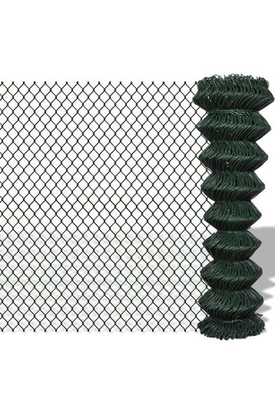 vidaxl Gard din plasă de sârmă împletită, Verde, 1,5 x 25 m, Oțel