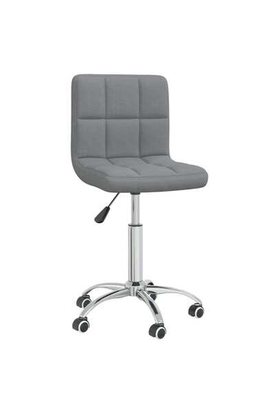 vidaxl Scaun de birou pivotant, gri deschis, material textil