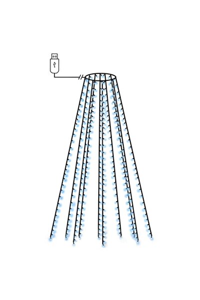 vidaxl Luminițe de brad cu 300 LED-uri albastre 300 cm