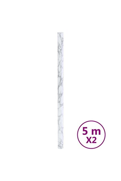 vidaxl Autocolante autoadezive pentru mobilier, cu aspect de marmură, albe, 9...