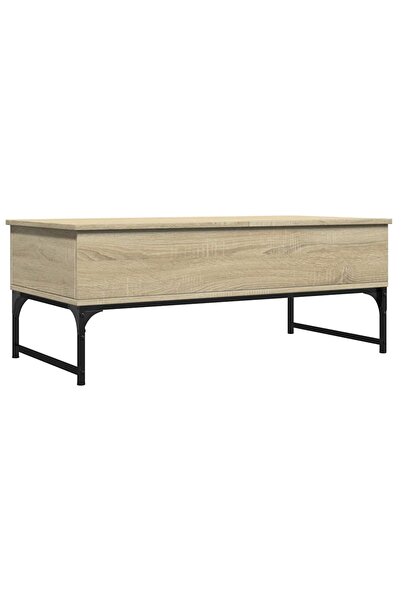 vidaxl Măsuță de cafea stejar sonoma 100x50x40 cm lemn prelucrat/metal