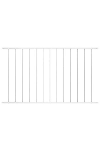 vidaxl Panou de gard din oțel vopsit electrostatic Woerden, 1,7 x 1,17 m, Alb