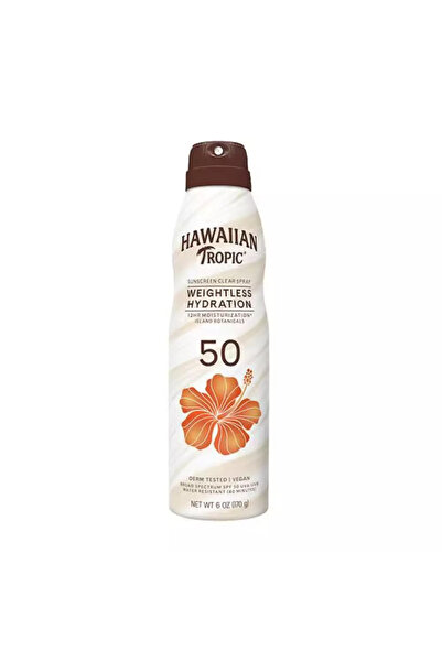 Hawaiian Tropic Sunscreen Clear Spray With SPF 50 Weightless Hydration for 12...