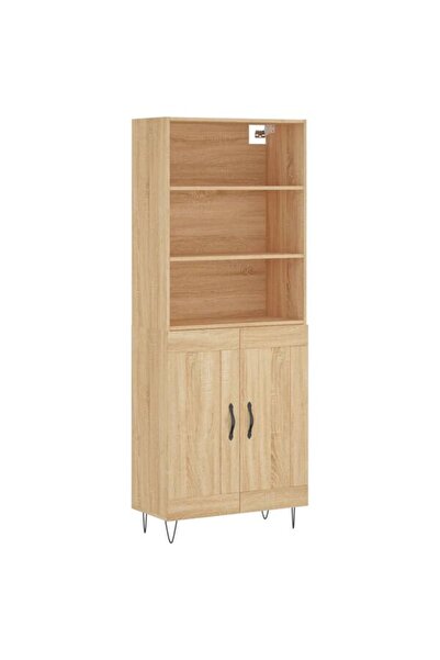 vidaxl Dulap înalt, stejar Sonoma, 69,5 x 34 x 180 cm, lemn prelucrat