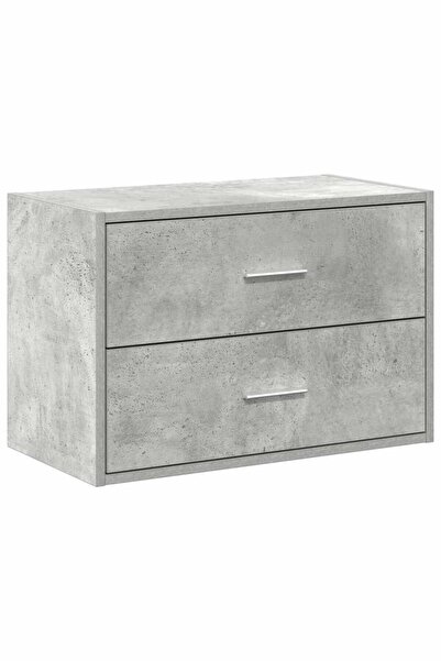 vidaxl Dulap cu 2 sertare Beton Gri 60x31x40 cm Lemn prelucrat