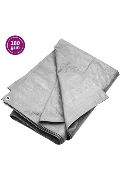 vidaxl Prelată 180 g/m², gri, 6 x 10 m, HDPE