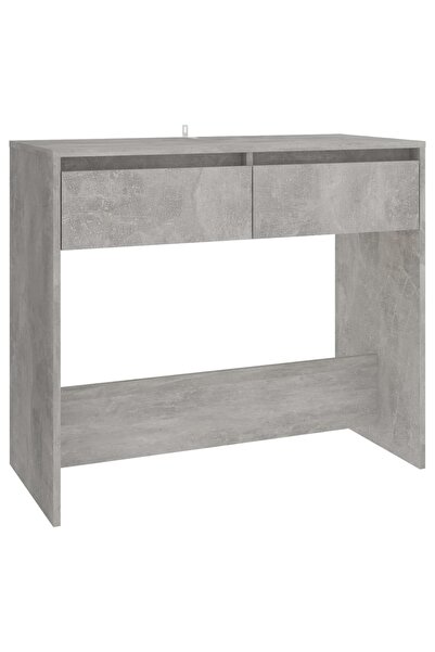 vidaxl Masă consolă, gri beton, 89x41x76,5 cm, oțel