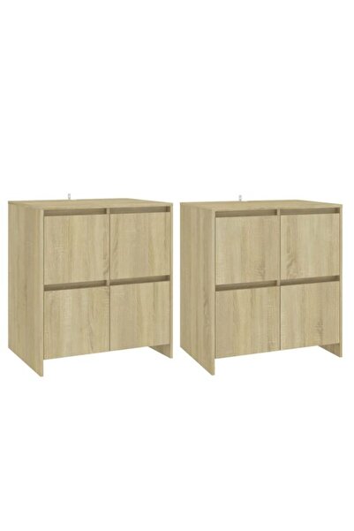 vidaxl Comode, 2 buc., stejar Sonoma, 70 x 41 x 75 cm, lemn prelucrat