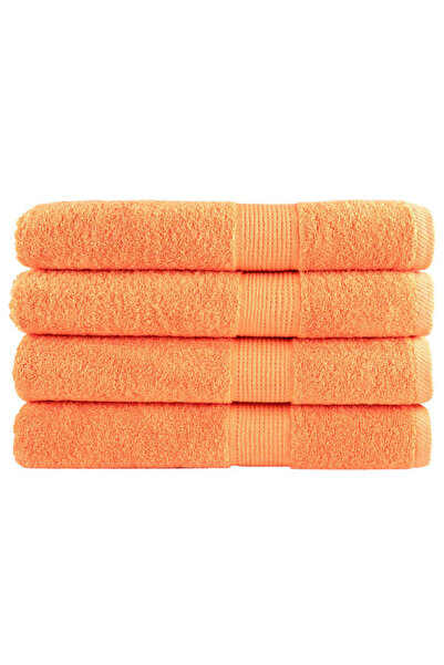 vidaxl Prosoape Premium SOLUND 4 buc. portocaliu 100 x 200 cm 600 g/m²