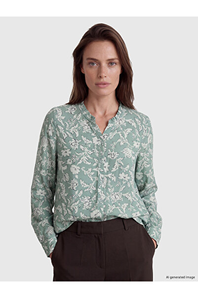 LC Waikiki Vizyon New Season Women's Floral Shirt with Hidden Collar