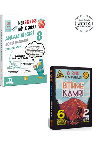 Rota Yayınları Sinan Kuzucu Lgs 8. Sınıf Anlam Bilgisi Soru Bankası + LGS BİT...