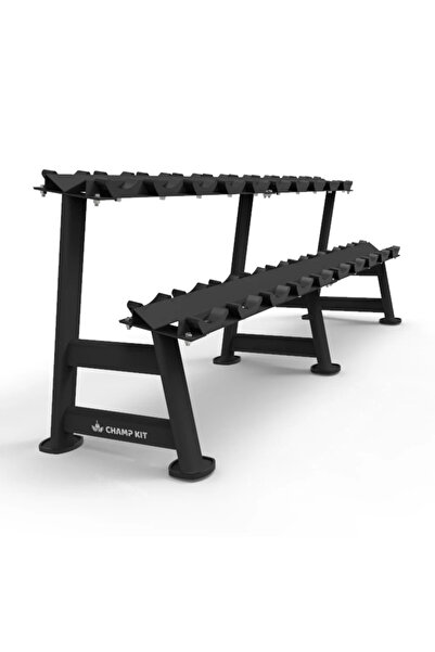 Champ Kit Multi Exercise Station Gym Equipment Dumbbell Rack 2 Tiers