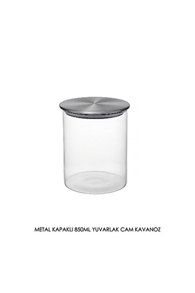 MİEN METAL KAPAKLI 850 ml YUVARLAK CAM KAVANOZ