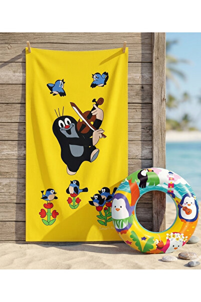 Ewason Girl's Beach Towel and Swim Ring Sea and Pool Towel Inflatable Lifebuoy