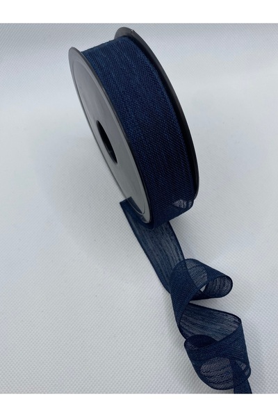 Lorin hobi Navy Blue Linen Ribbon 2.5cm 20 Meters Bride, Engagement, Wedding,...