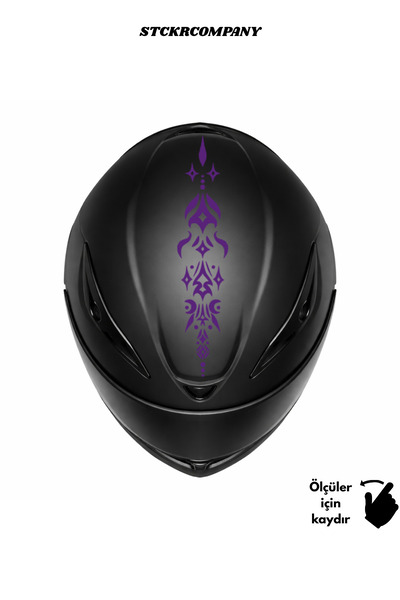 STCKRCO Etnik Desen Kask Stickerı - Motor Kaskı Üst Stickerı - Kask Dekoru Vi...
