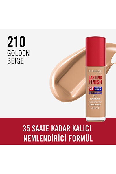 RIMMEL LONDON Lasting Finish Fondöten Gold — Tam Kapatıcılık, Uzun Süre Kalıc...