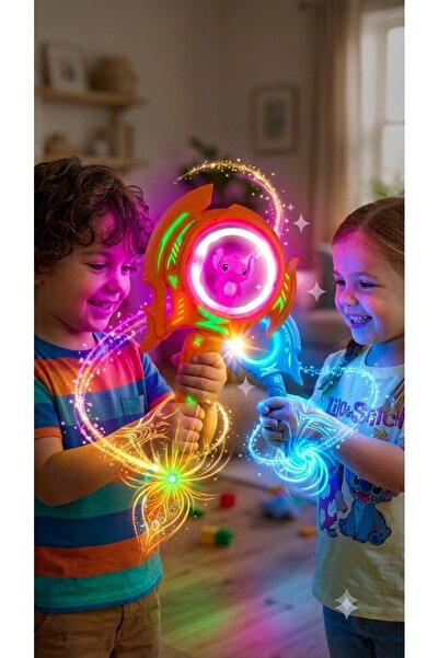 Pufline Işıklı Sesli Stitch Oyuncak Asa